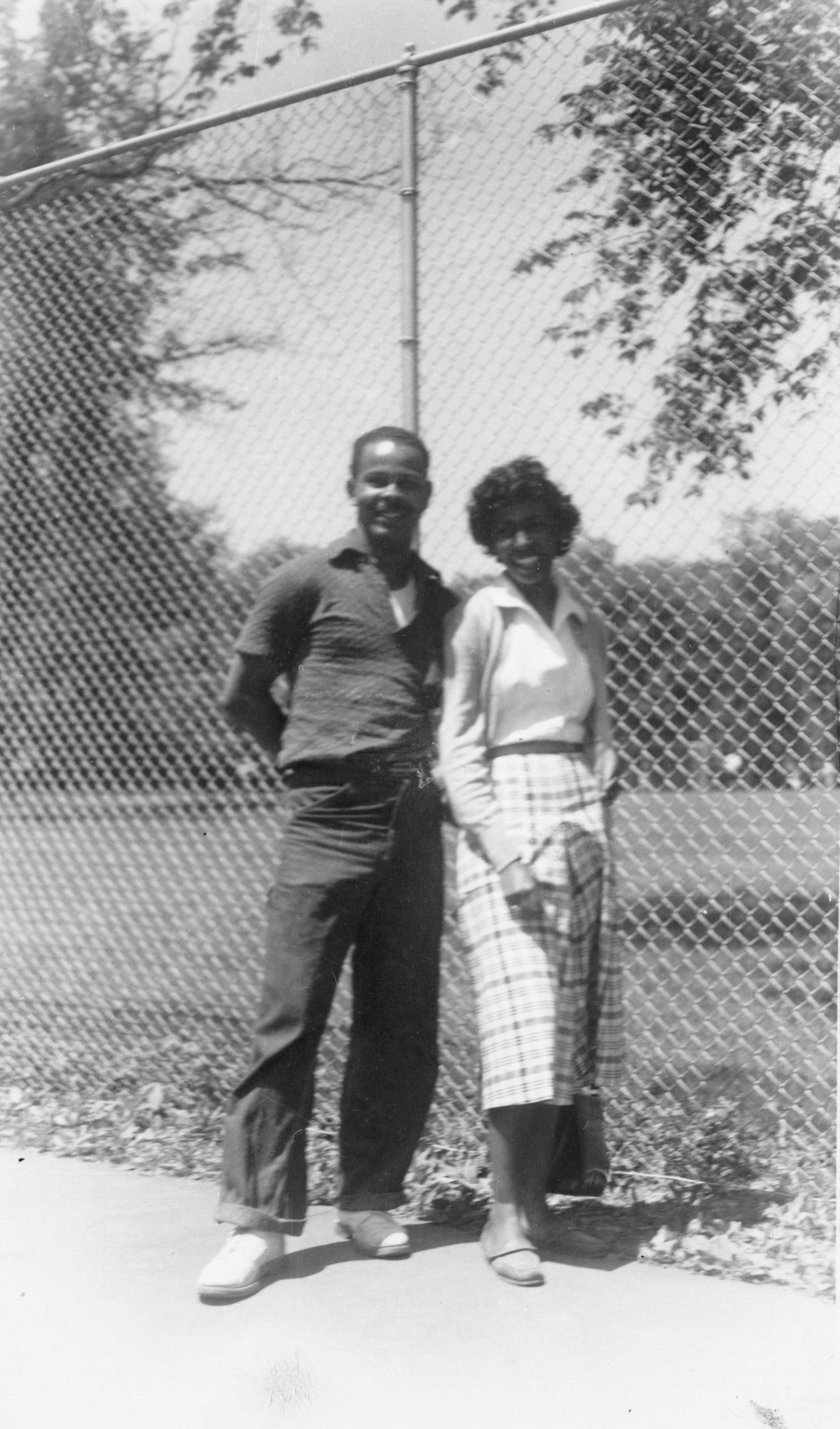 Alvin and Rose Ford on their first date in 1955 at Elizabeth Park in Trenton, Michigan.